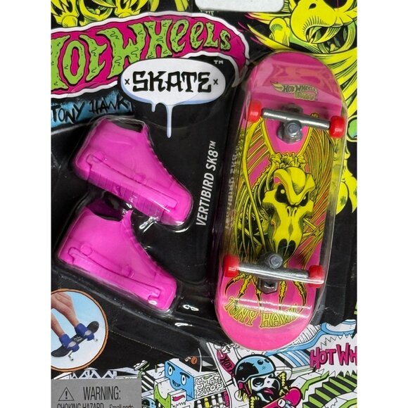 Tony Hawk Hot Wheels Skate Vertibird SK8 Fingerboard Pink Shoes 2022 New - Picture 2 of 3